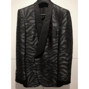 TOM FORD smoking/tuxedo jacket in tonal zebra